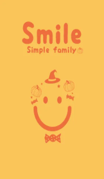 [LINE着せ替え] スマイル＆ハロウィン サフランイエローの画像1