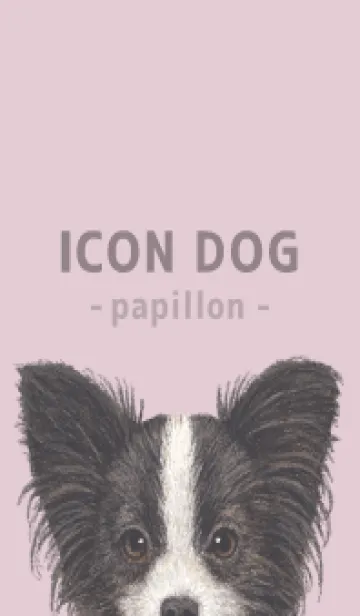 [LINE着せ替え] ICON DOG - パピヨン - PASTEL PK/01の画像1