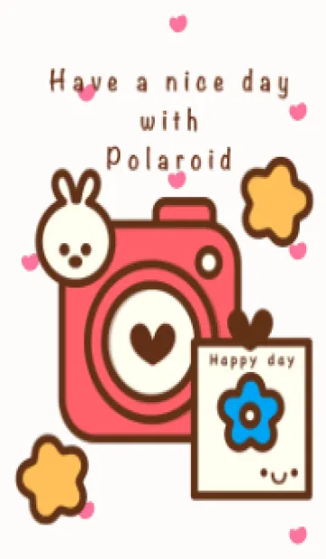 [LINE着せ替え] Happy day with polaroid 8の画像1