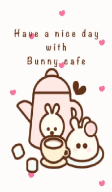 [LINE着せ替え] Pastel bunny cafe 11の画像1