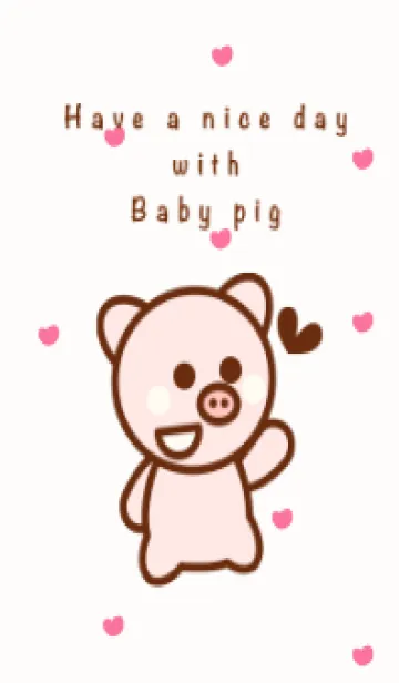 [LINE着せ替え] Cute baby pig 17 :)の画像1