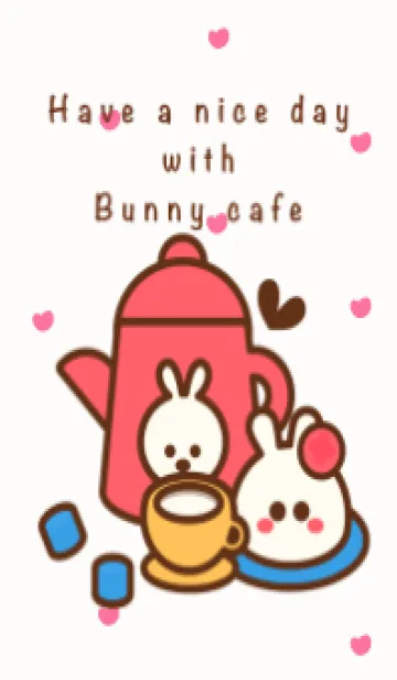 [LINE着せ替え] Happy bunny cafe 11の画像1