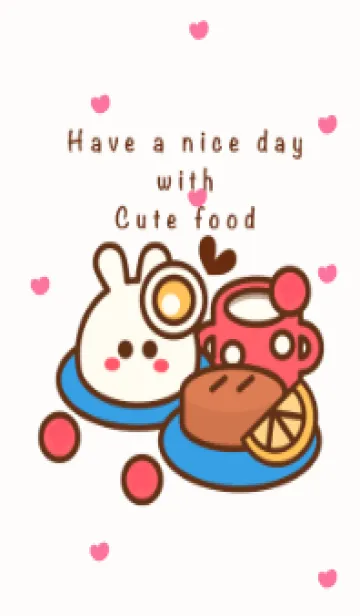[LINE着せ替え] Happy cute food 11の画像1