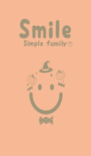 [LINE着せ替え] スマイル＆ハロウィン ライトアプリコットの画像1