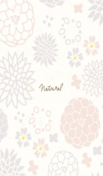 [LINE着せ替え] 北欧風 花 くすみカラー17の画像1