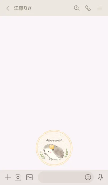 [LINE着せ替え] ハリネズミとマリーゴールド -パープル-の画像2