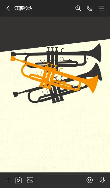 [LINE着せ替え] Trumpet CLR ゴールデンオレンジの画像2