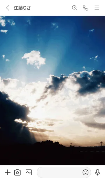 [LINE着せ替え] グレー  : 幸運の光と四つ葉の画像2