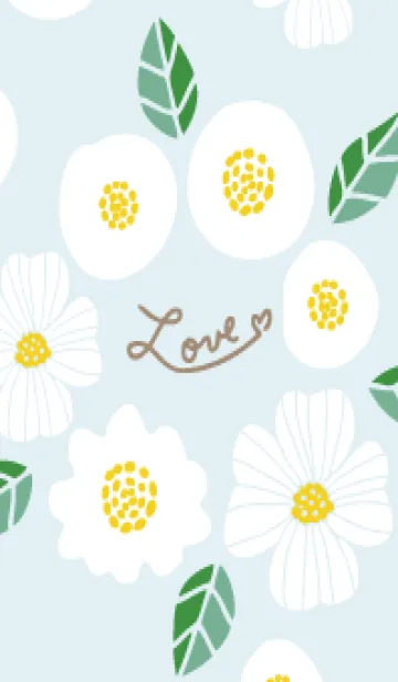 白い3種の花14の着せ替えメイン画像