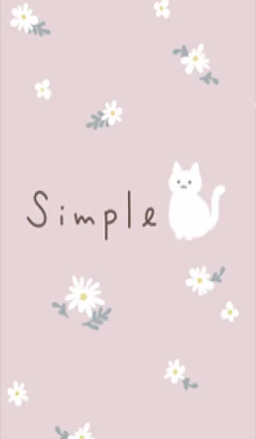 かわいいねこと花・北欧・1の着せ替えメイン画像