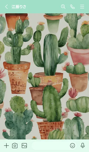 [LINE着せ替え] Cactus さぼてんの画像2