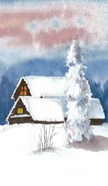 [LINE着せ替え] 雪のワンダーランド v.2 (水彩)の画像1