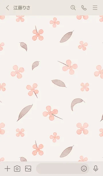 [LINE着せ替え] Flower 001【金木犀×ピンクベージュ】の画像2