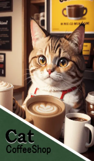 [LINE着せ替え] Cat coffee shopの画像1