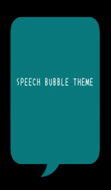 [LINE着せ替え] コミック風カラー吹出/ピーコックカラー/黒の画像1