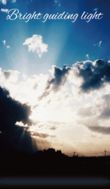 [LINE着せ替え] ベージュとネイビー : 幸運の光と四つ葉の画像1