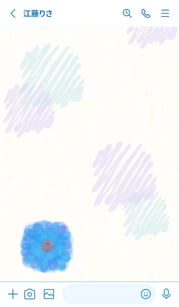 [LINE着せ替え] 水彩 1輪の花の画像2