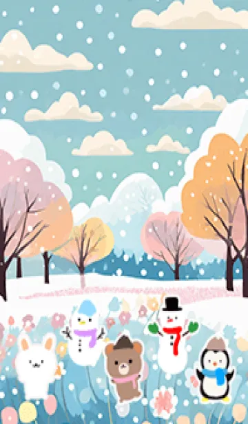 [LINE着せ替え] 可愛い北欧風着せかえ(Winter-8)の画像1