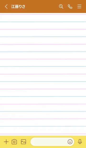 [LINE着せ替え] 2色ノート/ピンク&ブルー/テラコッタの画像2