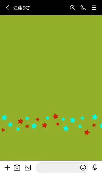 [LINE着せ替え] シンプル カラー スター 147の画像2