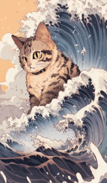 [LINE着せ替え] 浮世絵の猫！の画像1