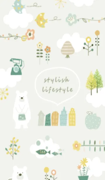 [LINE着せ替え] green♡おしゃれスタイル07_1の画像1