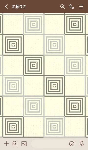 [LINE着せ替え] 和音 市松模様 音符  パールグレイの画像2