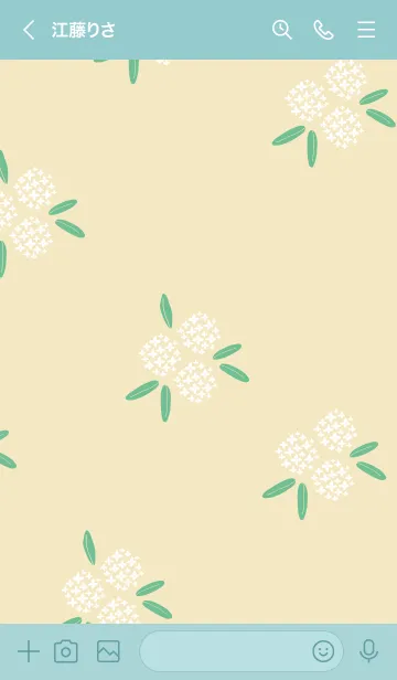 [LINE着せ替え] 白い丸い花20の画像2