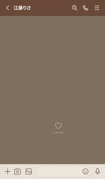 [LINE着せ替え] ダークグレージュとゆるハート。の画像2