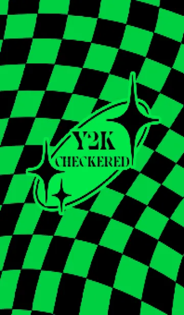 [LINE着せ替え] ✦ Y2K CHECKERED ✦ 01 GREEN 2 ✦の画像1