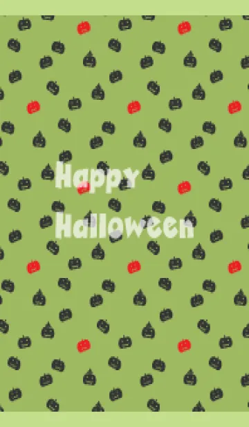 ハロウィン かぼちゃの影 モスグリーン色の着せ替えメイン画像