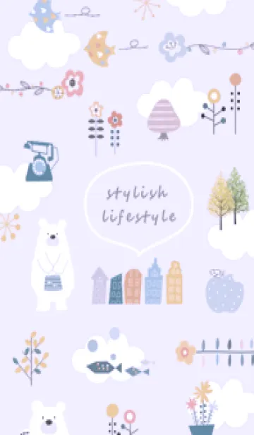 [LINE着せ替え] purple♡おしゃれスタイル12_1の画像1