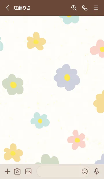 [LINE着せ替え] 北欧風 お花カラフル15の画像2