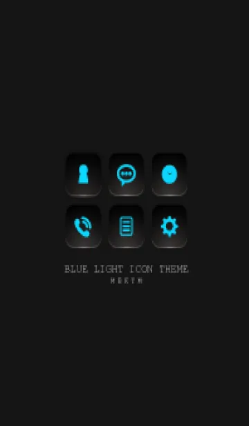 [LINE着せ替え] BLACK-BLUE LIGHT ICON THEME SWITCH 22の画像1