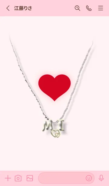 [LINE着せ替え] イニシャル31 M&I （ハート）の画像2