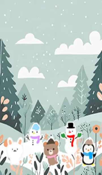 [LINE着せ替え] 可愛い北欧風着せかえ(Winter-3)の画像1