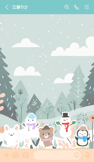 [LINE着せ替え] 可愛い北欧風着せかえ(Winter-3)の画像2