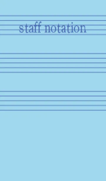 [LINE着せ替え] 五線譜1 空色の画像1