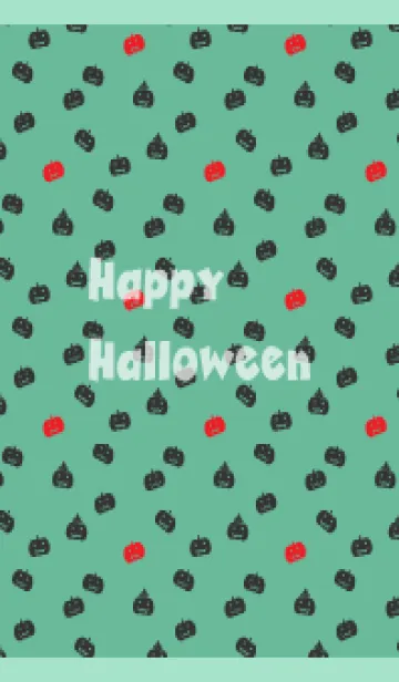 [LINE着せ替え] ハロウィン かぼちゃのシルエット 青緑の画像1