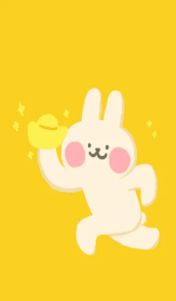 [LINE着せ替え] ハロー ウサギ！金運up！の画像1