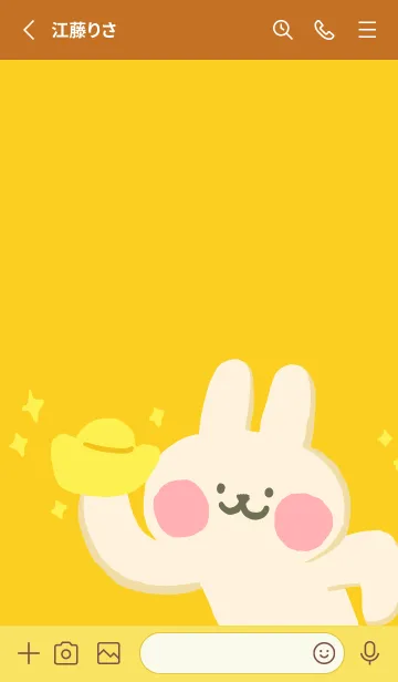 [LINE着せ替え] ハロー ウサギ！金運up！の画像2