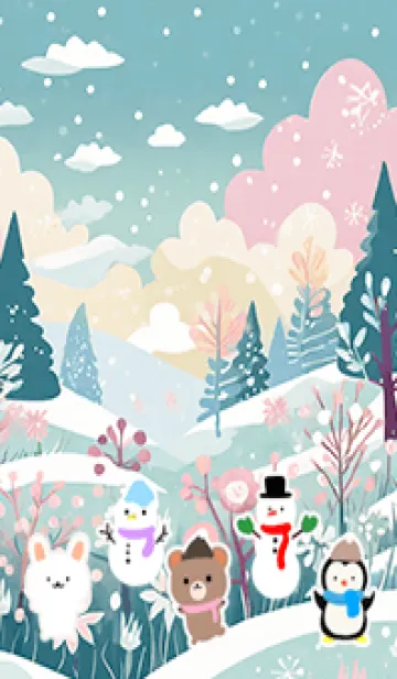 [LINE着せ替え] 可愛い北欧風着せかえ(Winter-13)の画像1