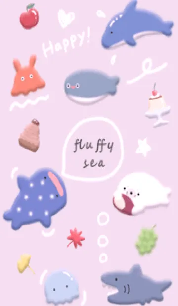 [LINE着せ替え] pinkpurple♡Pukufuwa11_1の画像1