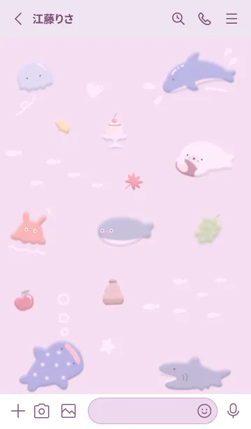 [LINE着せ替え] pinkpurple♡Pukufuwa11_1の画像2