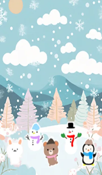 [LINE着せ替え] 可愛い北欧風着せかえ(Winter-20)の画像1