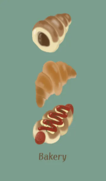 パン屋さん＊くすみグリーンの着せ替えメイン画像