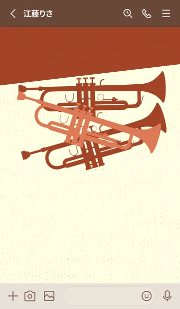 [LINE着せ替え] Trumpet CLR 肉桂色の画像2