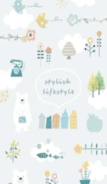 [LINE着せ替え] bluegreen♡おしゃれスタイル06_1の画像1