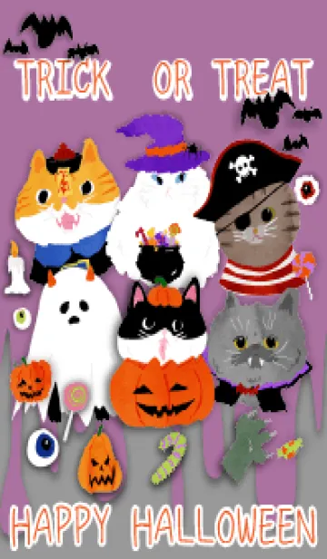 [LINE着せ替え] 仮装ねこハロウィンの画像1