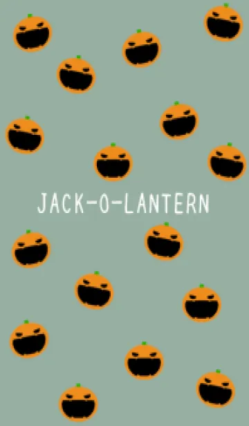 [LINE着せ替え] ジャックオランタン/くすみグリーンの画像1